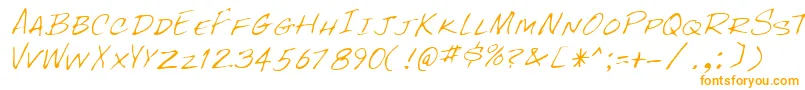 RockyRegular Font – Orange Fonts on White Background