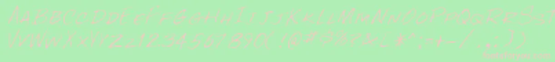 fuente RockyRegular – Fuentes Rosadas Sobre Fondo Verde