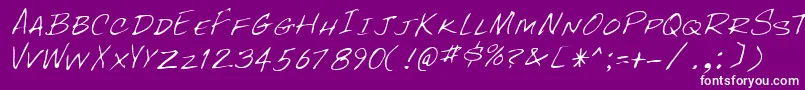 RockyRegular Font – White Fonts on Purple Background