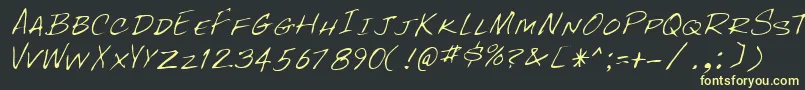 Шрифт RockyRegular – жёлтые шрифты на чёрном фоне