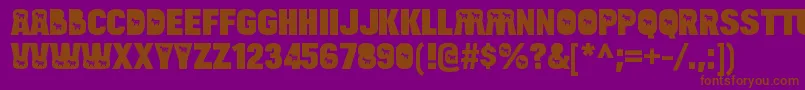 BulltoaddemocratRegular Font – Brown Fonts on Purple Background