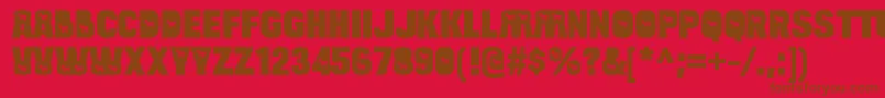 Шрифт BulltoaddemocratRegular – коричневые шрифты на красном фоне