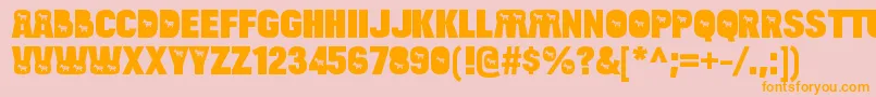 Шрифт BulltoaddemocratRegular – оранжевые шрифты на розовом фоне