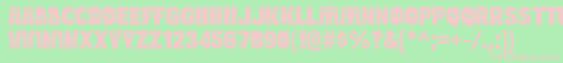 フォントBulltoaddemocratRegular – 緑の背景にピンクのフォント