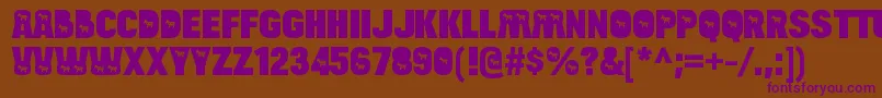 BulltoaddemocratRegular Font – Purple Fonts on Brown Background