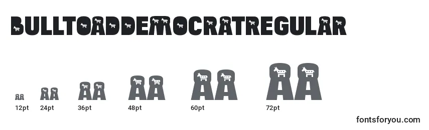 Размеры шрифта BulltoaddemocratRegular