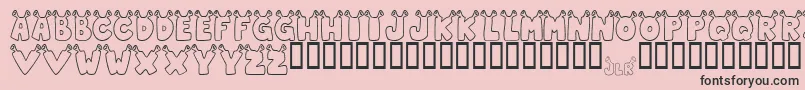 JlrStarShrek Font – Black Fonts on Pink Background