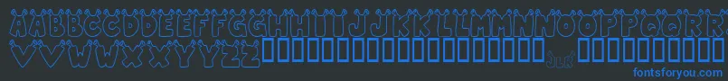 JlrStarShrek Font – Blue Fonts on Black Background