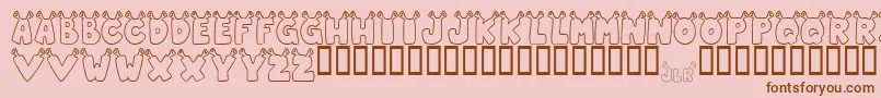 JlrStarShrek Font – Brown Fonts on Pink Background