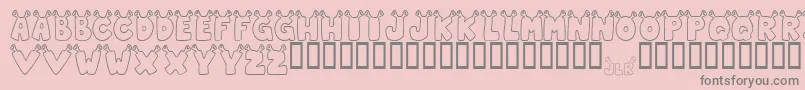 JlrStarShrek Font – Gray Fonts on Pink Background