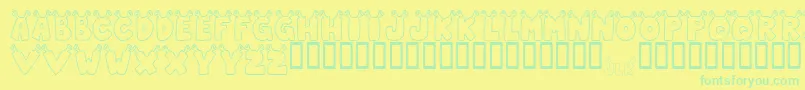 JlrStarShrek Font – Green Fonts on Yellow Background