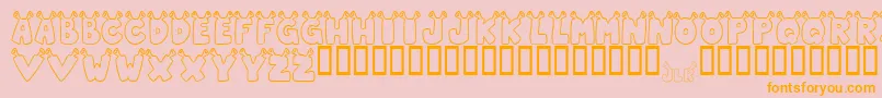 JlrStarShrek Font – Orange Fonts on Pink Background