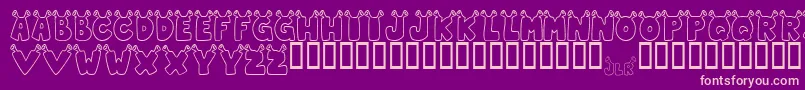 JlrStarShrek Font – Pink Fonts on Purple Background