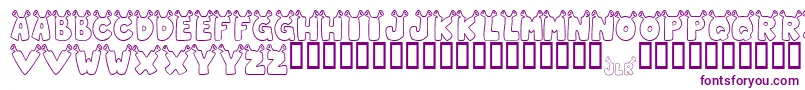 JlrStarShrek Font – Purple Fonts on White Background