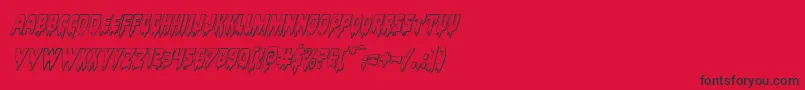 Bloodlust3Dital Font – Black Fonts on Red Background