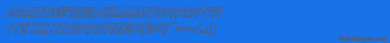 Bloodlust3Dital Font – Brown Fonts on Blue Background