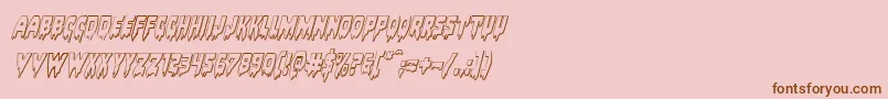 Bloodlust3Dital Font – Brown Fonts on Pink Background