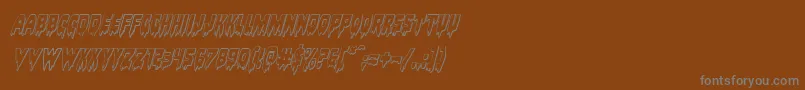 Bloodlust3Dital Font – Gray Fonts on Brown Background
