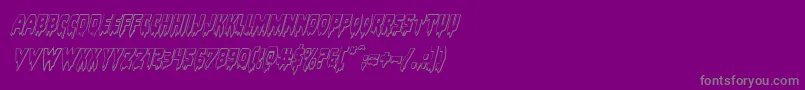 Bloodlust3Dital Font – Gray Fonts on Purple Background