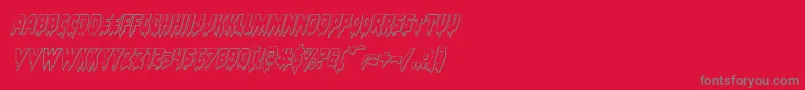 Bloodlust3Dital Font – Gray Fonts on Red Background