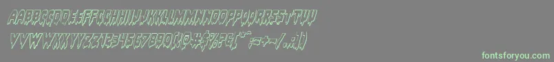 Bloodlust3Dital Font – Green Fonts on Gray Background