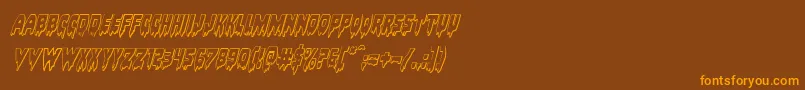 Bloodlust3Dital Font – Orange Fonts on Brown Background
