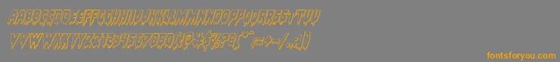 Bloodlust3Dital Font – Orange Fonts on Gray Background