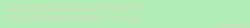 Bloodlust3Dital Font – Pink Fonts on Green Background