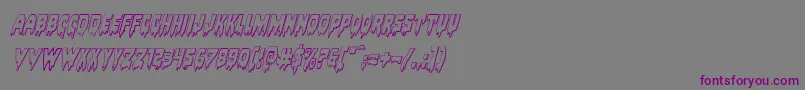 Bloodlust3Dital Font – Purple Fonts on Gray Background