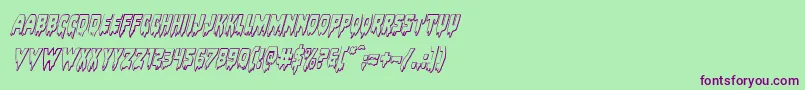 Bloodlust3Dital Font – Purple Fonts on Green Background