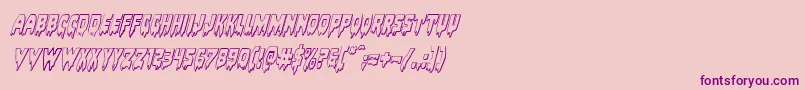 Bloodlust3Dital Font – Purple Fonts on Pink Background