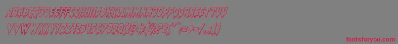 Bloodlust3Dital Font – Red Fonts on Gray Background