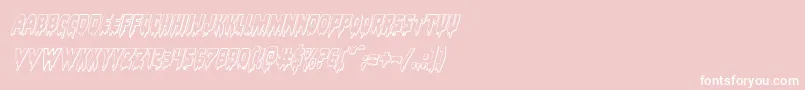Bloodlust3Dital Font – White Fonts on Pink Background