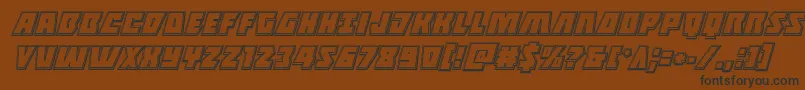 Шрифт Halfshellheroengraveital – чёрные шрифты на коричневом фоне
