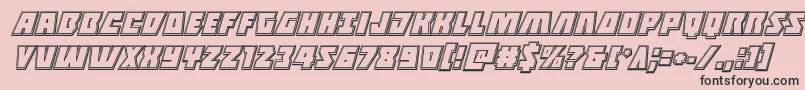 Halfshellheroengraveital Font – Black Fonts on Pink Background