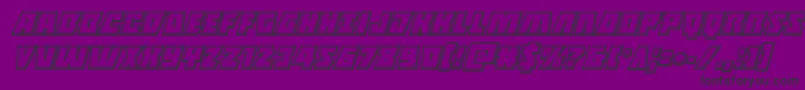 Halfshellheroengraveital Font – Black Fonts on Purple Background