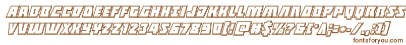 Шрифт Halfshellheroengraveital – коричневые шрифты на белом фоне