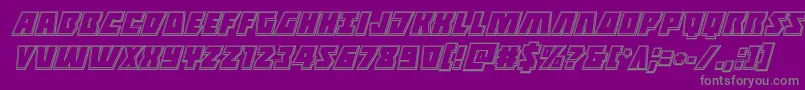 Halfshellheroengraveital Font – Gray Fonts on Purple Background