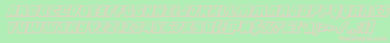 Halfshellheroengraveital-fontti – vaaleanpunaiset fontit vihreällä taustalla