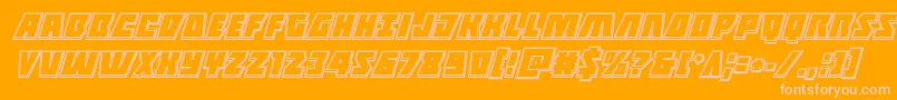 Halfshellheroengraveital Font – Pink Fonts on Orange Background