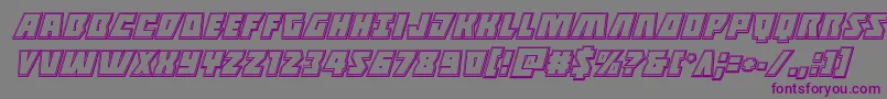 Halfshellheroengraveital Font – Purple Fonts on Gray Background