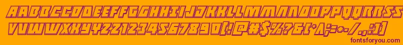 Halfshellheroengraveital Font – Purple Fonts on Orange Background
