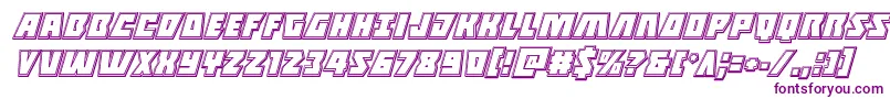 Halfshellheroengraveital Font – Purple Fonts on White Background