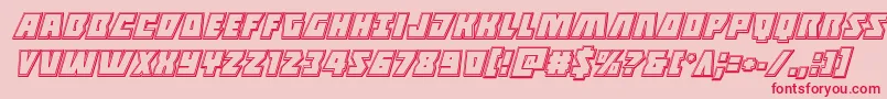 Halfshellheroengraveital Font – Red Fonts on Pink Background