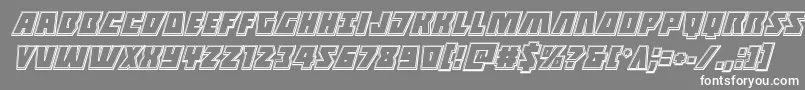 Halfshellheroengraveital Font – White Fonts on Gray Background