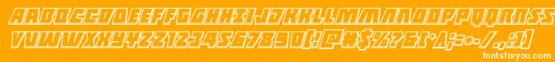 Halfshellheroengraveital Font – White Fonts on Orange Background