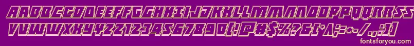 Halfshellheroengraveital Font – Yellow Fonts on Purple Background