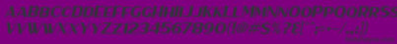 HaarlemSansItalic Font – Black Fonts on Purple Background