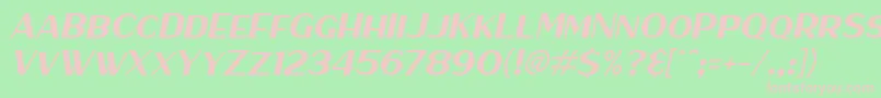 HaarlemSansItalic Font – Pink Fonts on Green Background