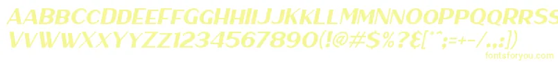 HaarlemSansItalic Font – Yellow Fonts on White Background